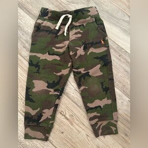 Polo Ralph Lauren Boys Camoflauge Sweatpants with Orange logo size 4T
